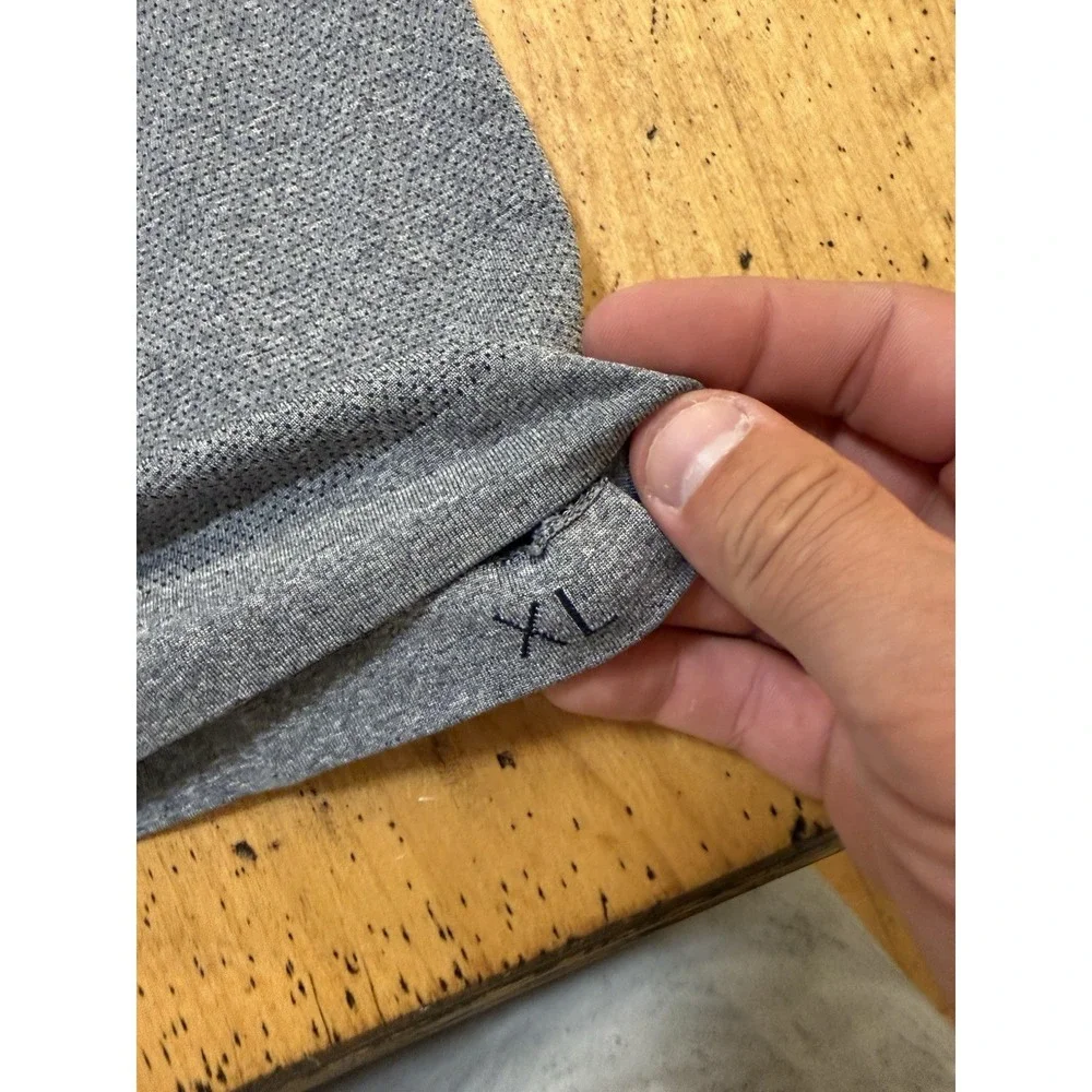 Lululemon Xl Metal Vent Tech Henley Long Sleeve Gray Performance Shirt Men's
